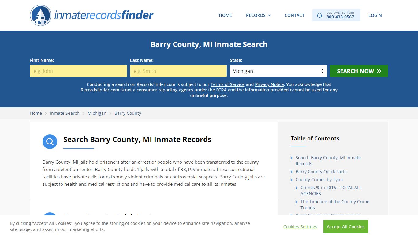 Barry County, MI Inmate Lookup & Jail Records Online